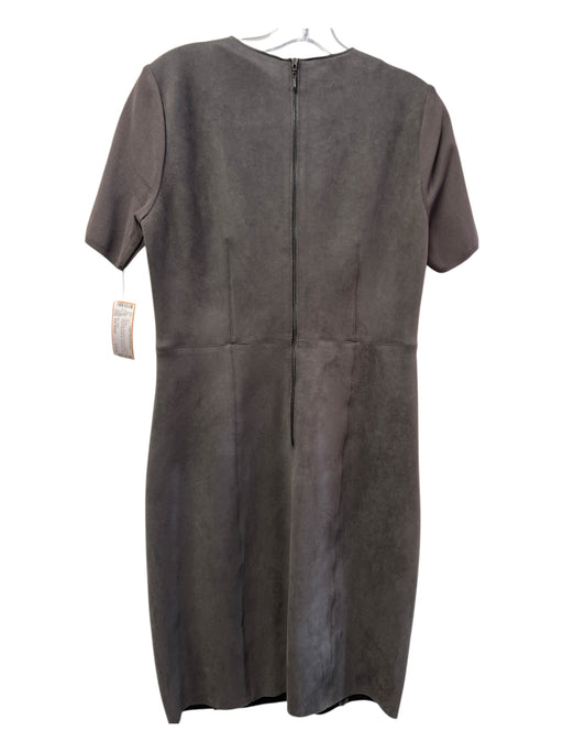 Elie Tahari Size Est Small Dark Gray No Fabric Tag Short Sleeve Round Neck Dress Dark Gray / Est Small