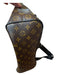 Louis Vuitton Black & Brown Coated Canvas Leather Monogram SHW Men's Backpack Black & Brown