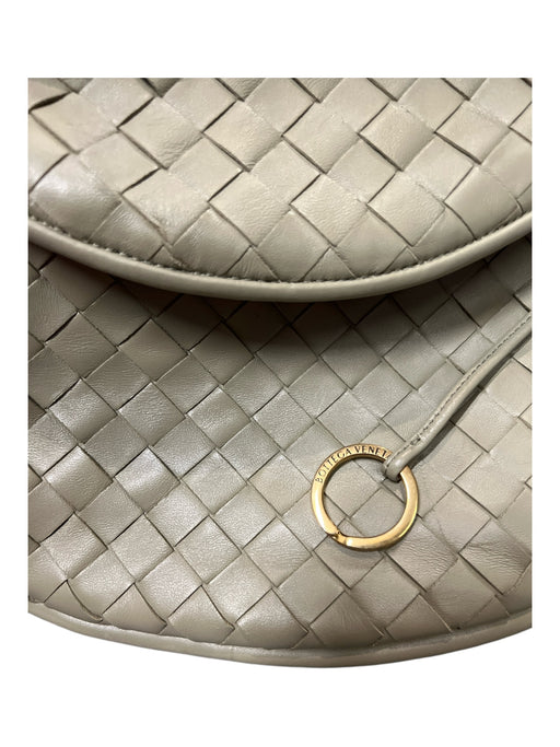 Bottega Veneta Sage green Leather Woven Shoulder Strap Exterior Pockets Bag Sage green / M