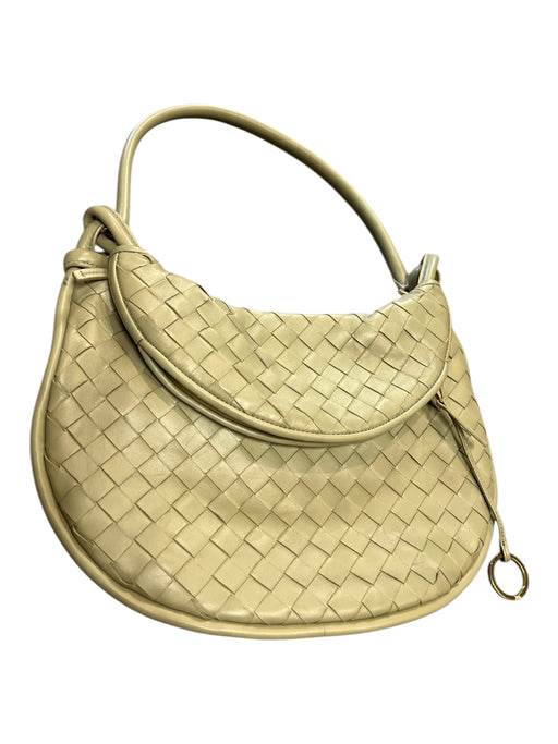 Bottega Veneta Sage green Leather Woven Shoulder Strap Exterior Pockets Bag Sage green / M