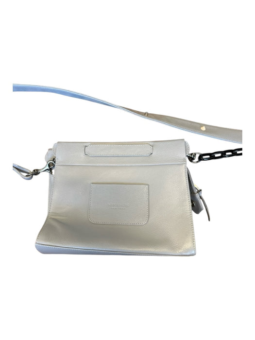 Min & Mon Gray & Black Leather Studded Chain Accent Crossbody Bag Gray & Black / S