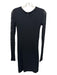 Rag & Bone Size XS Black Cotton Blend Sheer Sleeves Vertical Stripes Dress Black / XS