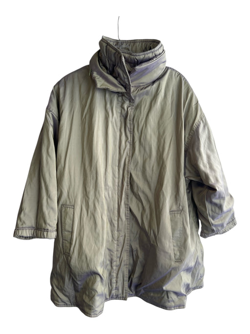 Mycra Pac Size M/L Green Nylon & Polyester High Neck Iridescent Quilted Coat Green / M/L