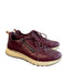 ecco Shoe Size 39 Burgundy Manmade Material Sneaker lace up Zipper Detail Shoes Burgundy / 39