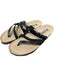 Mephisto Shoe Size 39 Black & Brown Leather Thong Strap Strappy Flat Shoes Black & Brown / 39