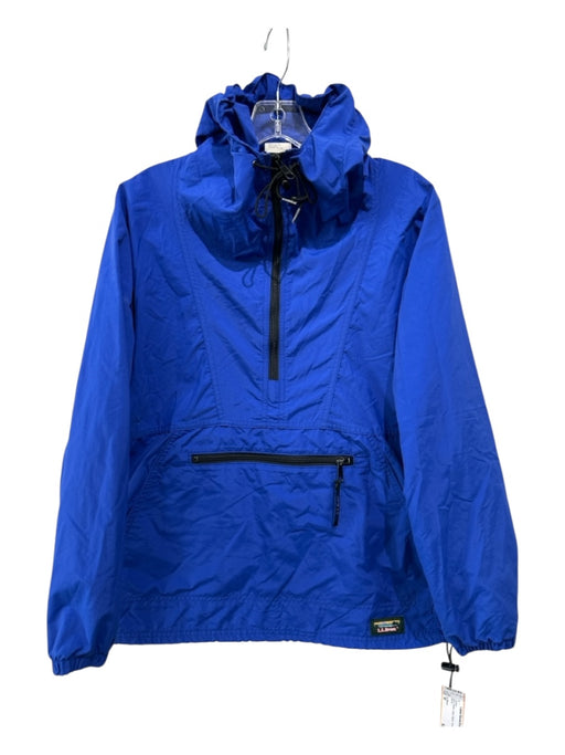 LL Bean Size M Blue Nylon Solid Zipper Men's Jacket Blue / M