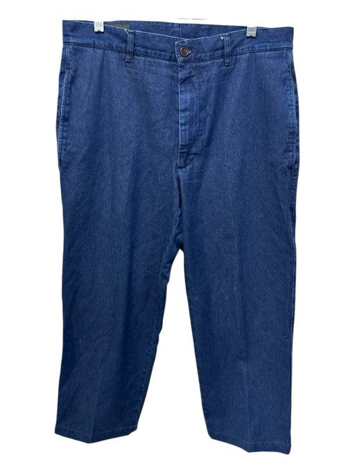 Orvis Size 32 Medium Wash Cotton Denim Zip Fly Wide Leg Men's Pants Medium Wash / 32