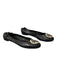 Tory Burch Shoe Size 7.5 Black Leather Silver Hardware Logo Ballet Flat Shoes Black / 7.5