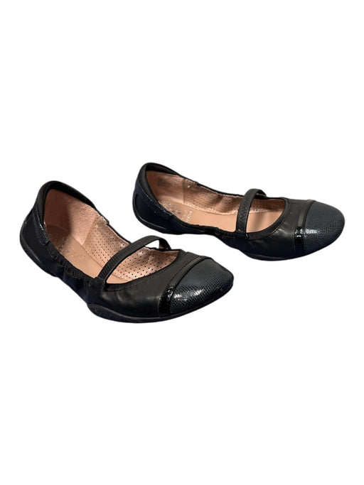 Vince Camuto Shoe Size 7.5 Black Leather round toe Top Strap Mary Jane Shoes Black / 7.5