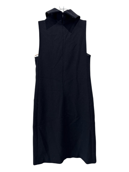 Pianoforte Di Max Mara Size 40 Black Wool Sleeveless Darted Mock Neck Dress Black / 40