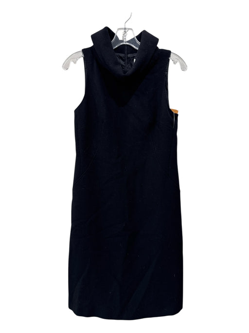 Pianoforte Di Max Mara Size 40 Black Wool Sleeveless Darted Mock Neck Dress Black / 40
