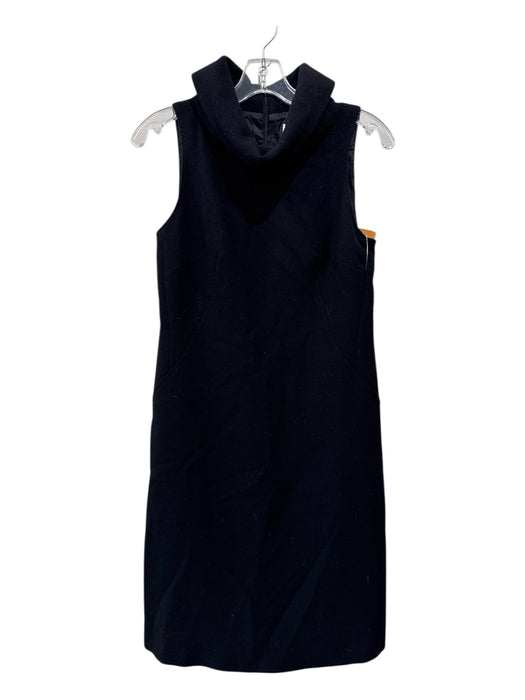 Pianoforte Di Max Mara Size 40 Black Wool Sleeveless Darted Mock Neck Dress Black / 40
