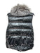India Richards Size M Gray Polyester Fox Fur Puffer Zip Up Vest Gray / M