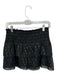 Amanda Uprichard Size S Black & Multi Polyester Smocked Metallic Mini Skirt Black & Multi / S