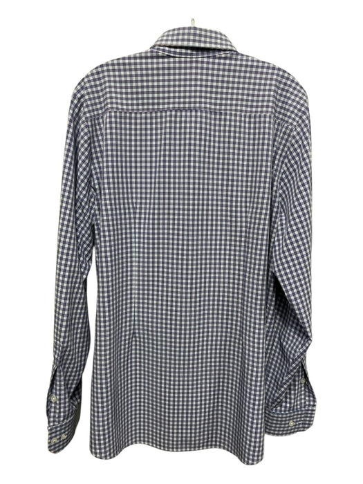 Mizzen + Main Size XL Blue & Multi Polyester Plaid Button Down Long Sleeve Shirt Blue & Multi / XL