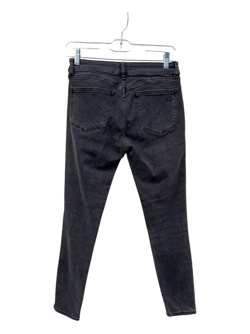 DL1961 Size 26 Black Cotton Blend Zip Fly 5 Pocket Side Stripes Skinny Jeans Black / 26