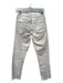 Mother Size 27 Winter White Cotton Blend 5 Pocket Frayed Ankle Zip Fly Jeans Winter White / 27