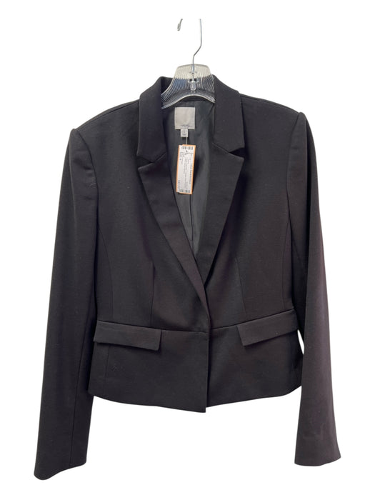 Halogen Size 6 Black Polyester 1 Button Faux Pockets short Jacket Black / 6