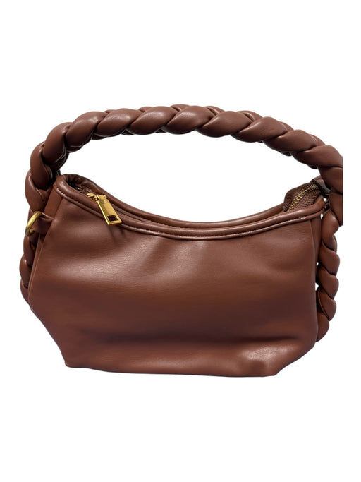 Melie Bianco Brown Top Zipper Braid Detailing Detachable Strap Bag Brown / Small