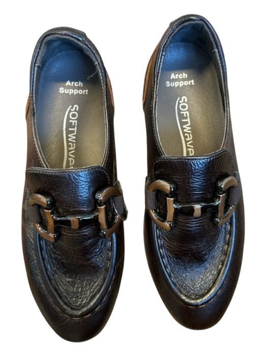 Softwaves Shoe Size 36 Dark Brown Patent Leather Platform Horsebit Loafers Dark Brown / 36