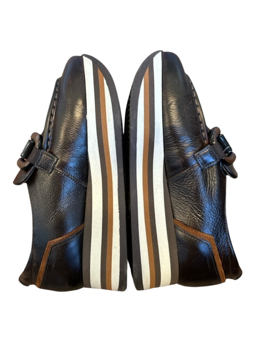 Softwaves Shoe Size 36 Dark Brown Patent Leather Platform Horsebit Loafers Dark Brown / 36