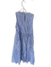 J. Crew Size 4 Blue & White Cotton Sleeveless Striped Ruffle collar Maxi Dress Blue & White / 4