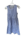 J. Crew Size 4 Blue & White Cotton Sleeveless Striped Ruffle collar Maxi Dress Blue & White / 4