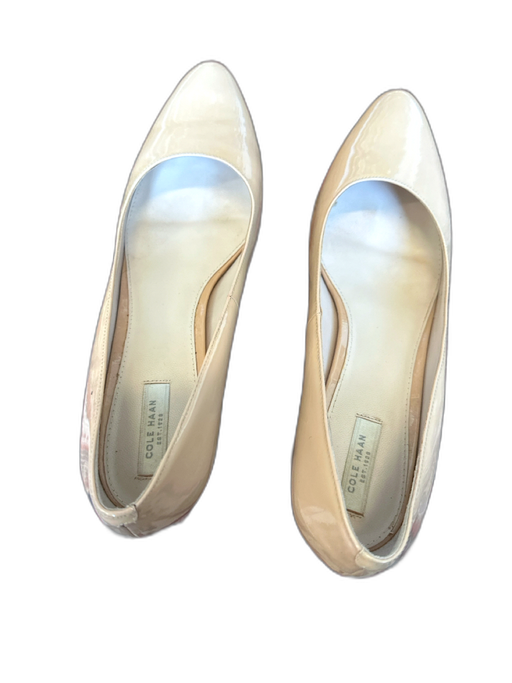 Cole Haan Shoe Size 8.5 nude Patent Leather Almond Toe Block Heel Pumps nude / 8.5