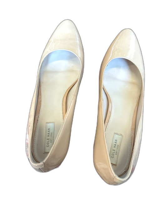 Cole Haan Shoe Size 8.5 nude Patent Leather Almond Toe Block Heel Pumps nude / 8.5