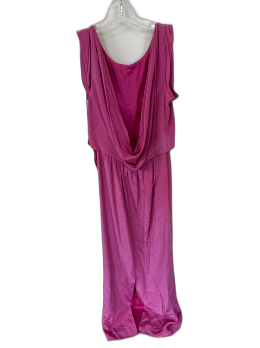 Tibi Size 4 Purple & White Silk Cap Sleeve Beaded Cowl Back Back Tie Gown Purple & White / 4