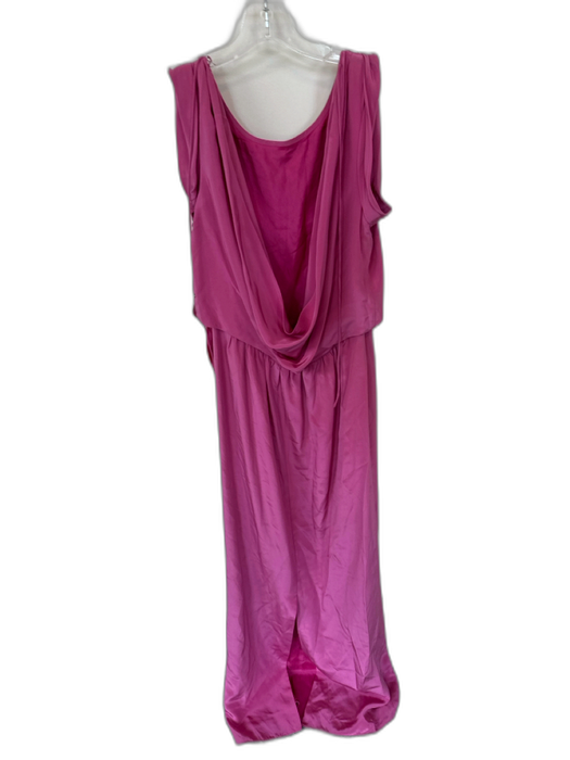 Tibi Size 4 Purple & White Silk Cap Sleeve Beaded Cowl Back Back Tie Gown Purple & White / 4