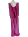 Tibi Size 4 Purple & White Silk Cap Sleeve Beaded Cowl Back Back Tie Gown Purple & White / 4
