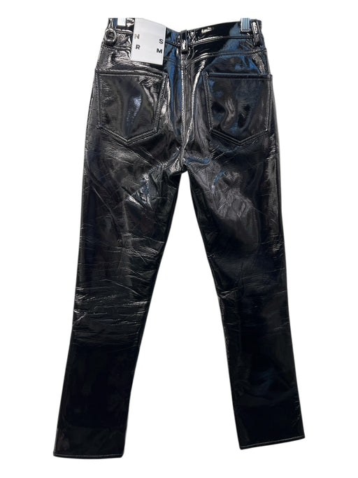 Simon Miller Size 25 Black Polyurethane 5 Pocket zip fly Mid Rise Pants Black / 25