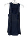 Rebecca Taylor Size 0 Navy & Silver Silk Stud Detail Round Neck Sleeveless Top Navy & Silver / 0