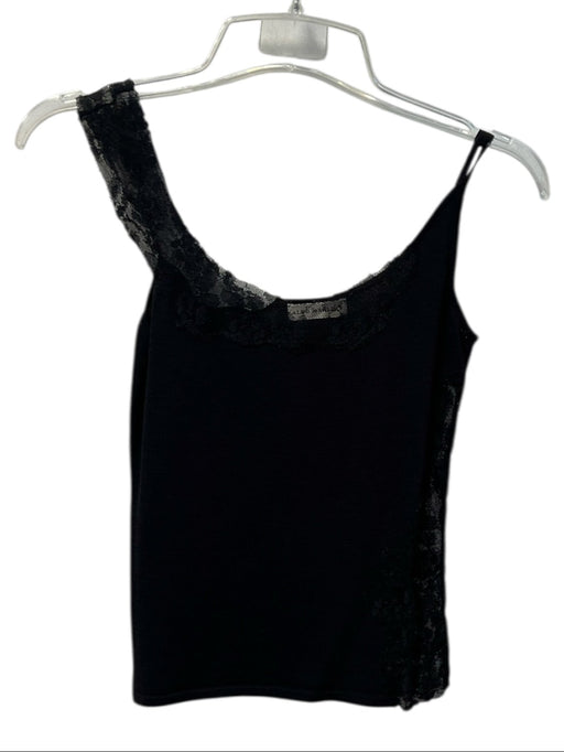 Aldo Martins Size 38 Black Rayon Blend Lace Round Neck Cami Bolero Top Black / 38