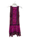 Rebecca Taylor Size 2 Purple Multi 100% Silk V Neck Knee Length Sleeveless Dress Purple Multi / 2