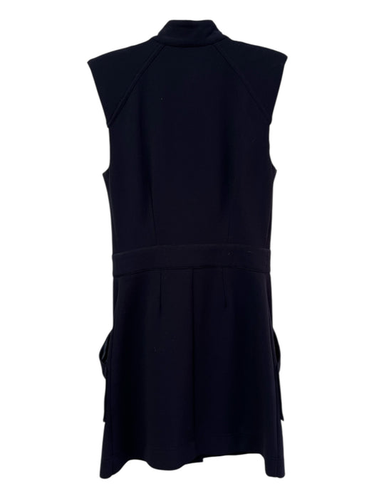 Veronica Beard Size 0 Navy Polyester Blend High Neck Button Down Dress Navy / 0