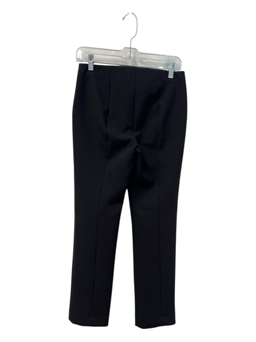 Theory Size 0 Black Polyester Blend Mid Rise zip fly Straight Leg Slacks Pants Black / 0