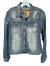 Joe's Size S Med Dark Wash Cotton Distressed Studded Jacket Med Dark Wash / S