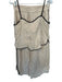 Sancia Size S/M Cream & Black Tencel Spaghetti Strap Scallopped Hem Pant Set Cream & Black / S/M