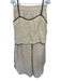 Sancia Size S/M Cream & Black Tencel Spaghetti Strap Scallopped Hem Pant Set Cream & Black / S/M
