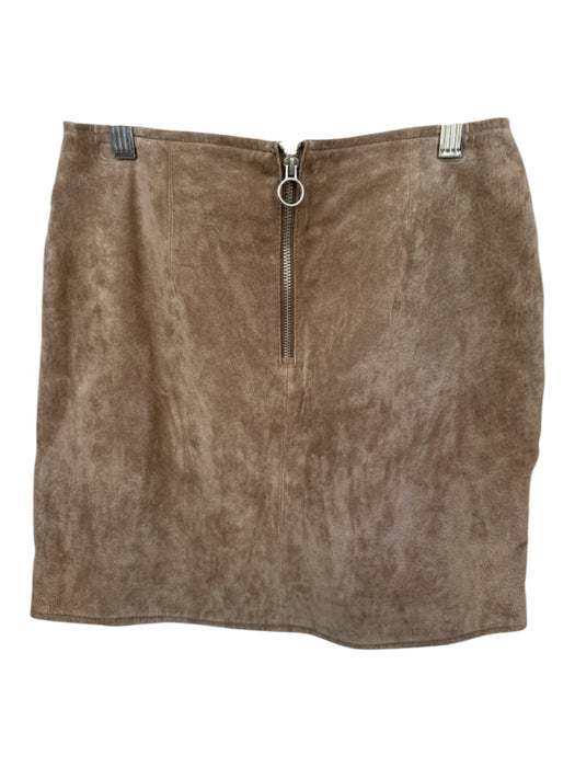 BlankNYC Size 27 Taupe Suede Back Zip Mini Skirt Taupe / 27