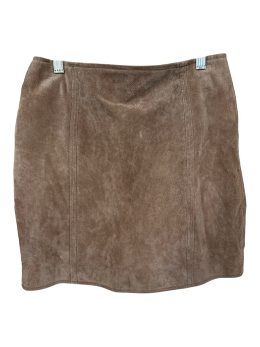 BlankNYC Size 27 Taupe Suede Back Zip Mini Skirt Taupe / 27