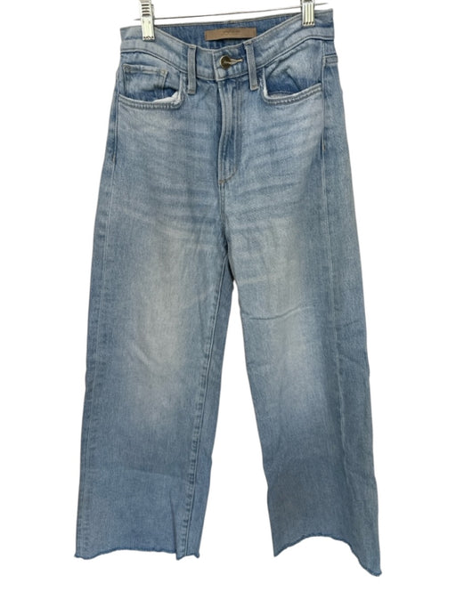 Joe's Size 24 Light Wash Cotton High Waist Wide Leg Raw Hem Jeans Light Wash / 24