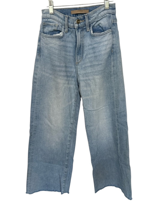 Joe's Size 24 Light Wash Cotton High Waist Wide Leg Raw Hem Jeans Light Wash / 24