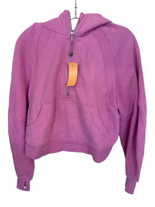 Lululemon Size XS/S Purple Cotton Blend Half Zip Cropped Athletic Hoodie Purple / XS/S