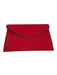 Rebecca Minkoff Red Saffiano Leather Envelope Zipper Detail Clutch Bag Red / Small