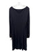 Tory Burch Size L Black Viscose Shift Dress Button Cuff Knee length Dress Black / L
