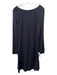 Tory Burch Size L Black Viscose Shift Dress Button Cuff Knee length Dress Black / L