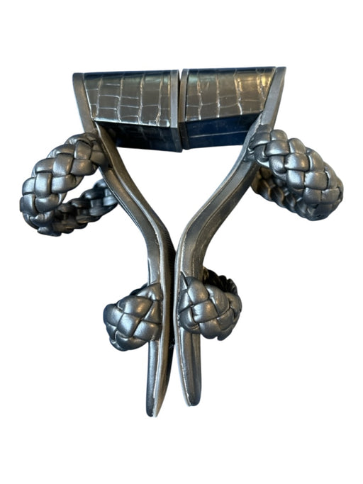 Dolce Vita Shoe Size 9.5 Black Vegan Leather Braided Block Heel Sandals Black / 9.5